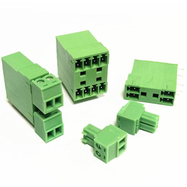 3.81mm Pitch Dual Row PCB Pluggable Screw Terminal Blocks Plug + Angle Pin