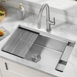 Best 33 Undermount Stainless Steel Kitchen Sink Single Bowl 18 Gauge With SUS304 Material wholesale