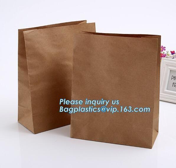 Chinese Supplier Hot Sell Brown Kraft Lunch Bread Packaging Customized Paper Bag For Promotion,New Design Kraft Paper Br