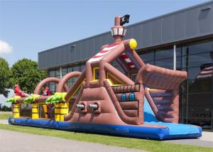 Best Digital Printing Inflatable Obstacle Course , Floating Obstacle Course With CE wholesale