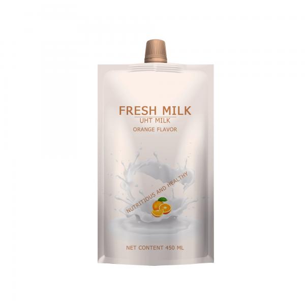 450ml Fresh Milk Liquid Flexible Spout Pouch Packaging Food Grade 120 Microns