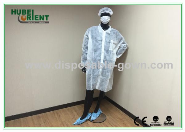 Cheap Medical Non-Woven Disposable Lab Coats/Lab Coat For Workers With White Or Blue Color for sale