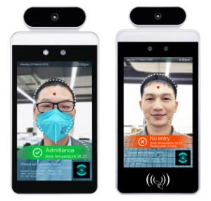 Facial Recognition And Body Temperature Testing 8 Inch Device With Software For Access Control