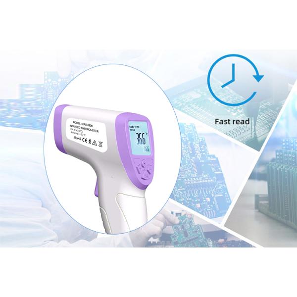 Blue Forehead Infrared Thermometer LCD Backlit fever detecting for Adult