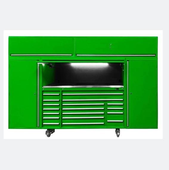 Cheap Garage Workshop Tool Storage 128" US General Tool Box with 16 Drawers and Side Locker for sale