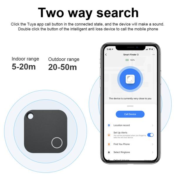 CR2032 Battery Bluetooth Key Finder Smart Wallet Tracker Anti Lost Alarm