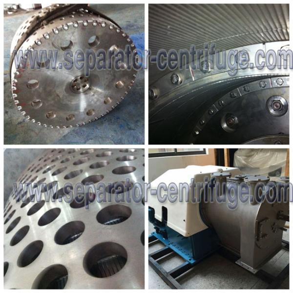 Two Stage Pusher Solid Bowl Centrifuge Perforated Basket Centrifuge Machine