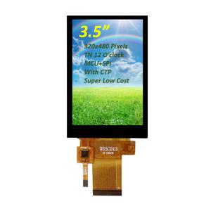 China 320x480 HVGA 3.5 Inch TFT LCD Display MCU + SPI Interface With Capacitive Touch Screen on sale