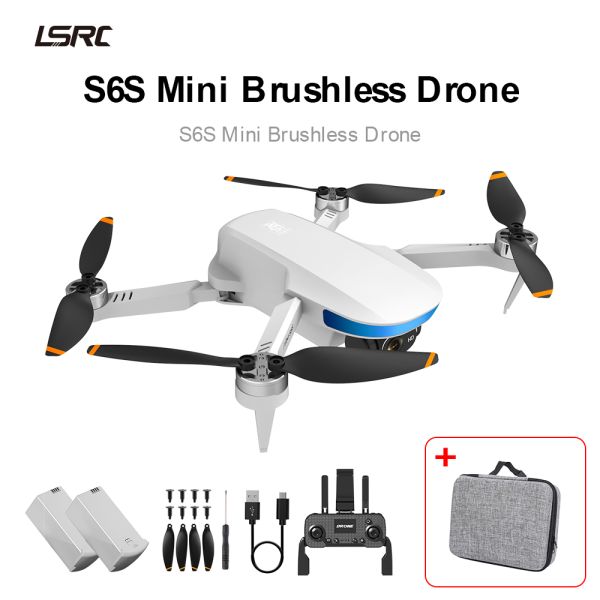New S6S Brushless Motor Drone 6K HD Dual Camera RC Auto Obstacle Avoidance Professional Foldable Quadcopter