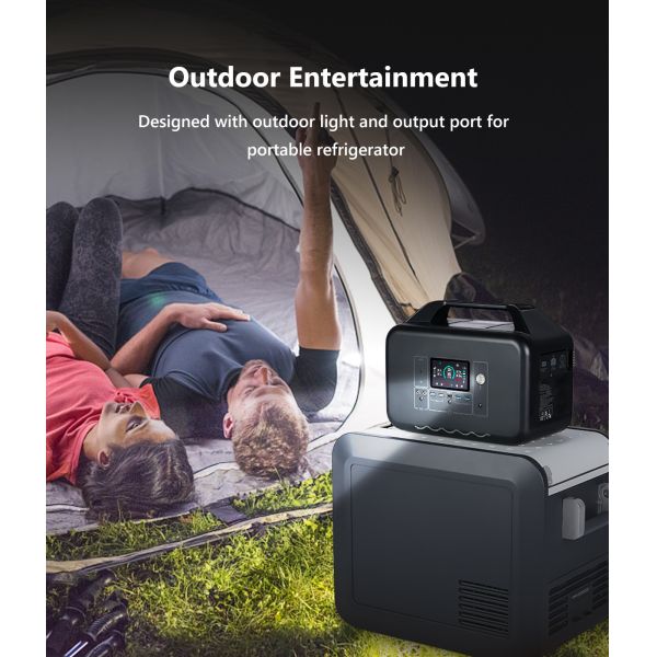 600w LiFePO4 Portable Solar Power Generator 220V Pure Sine Wave Power Station