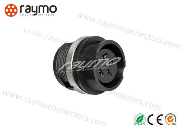 Cheap Fixed Socket Threaded Electrical Connector , Panel Mount Connector Bayonet Locking System for sale