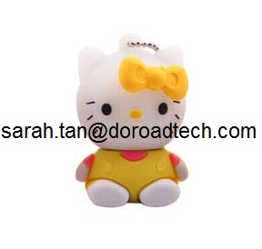 Customized Cute Hello Kitty Genuine Capacity PVC USB Flash Drives