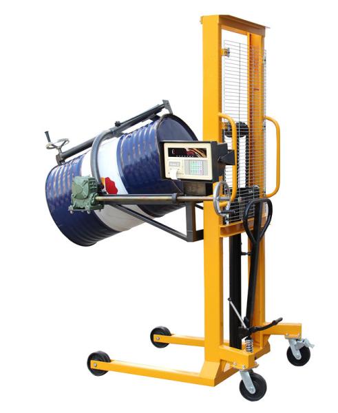 Cheap Multi-function Electronic Balance Gripper Type 1.6m Lifting Height Hydraulic Drum Lift(Manual Rotating) With 400Kg for sale