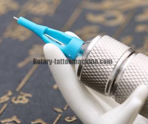 Best Blue Color Tattoo Plastic Tips , Round Tip Needles For Beginners CE Approval wholesale