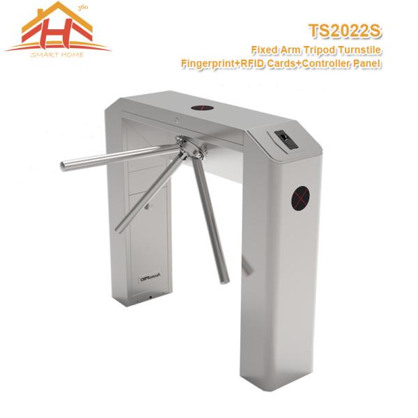 Three Arm Access Control Turnstile Barrier Gate System With Fingerprint And RFID