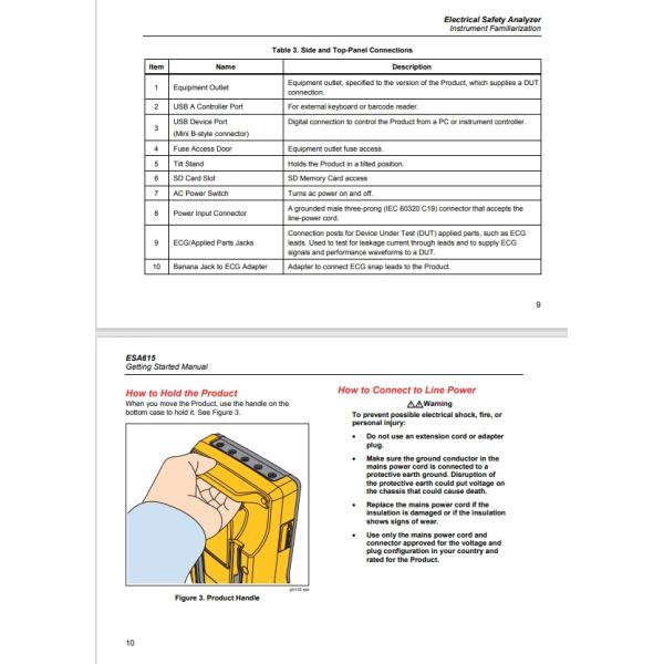 Fluke ESA615 Electrical Safety Analyzer Storage And Operating Temperature For Optimal Performance
