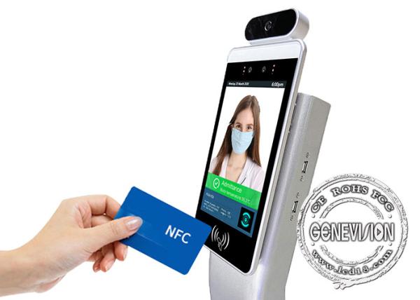 Cheap 8" EU Health Code Scanner AI Camera Smart Pass LCD Screen With Temperature Detection Sensor for sale