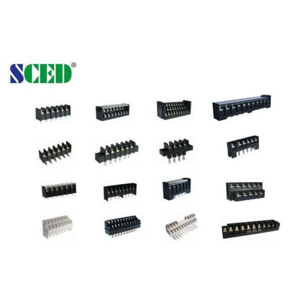 Power Supply barrier connector Double Gold Pins electrical terminal block connectors 600V 15A
