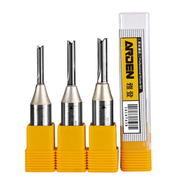 1/4 12.7mm TCT 2 Flutes Straight Bits Wood Milling Cutter for MDF Plywood Chipboard Hard Wood Cutting Arden Cnc Router Bit