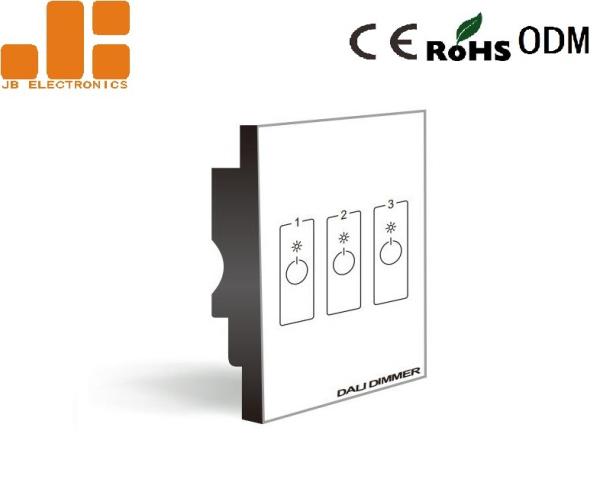 DALI Touch Panel LED Dimmer Switch With 3 Channels Output Address Control By Dip