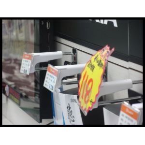 COMER Metal garment display hook on slatwall/slatwall display hook