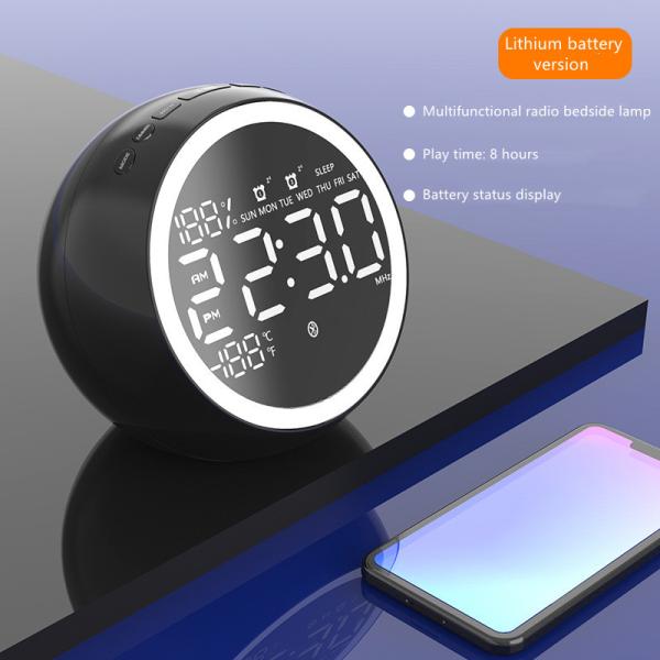 Cheap Small Bluetooth Portable Clock Radio With Dual Alarm Function for sale