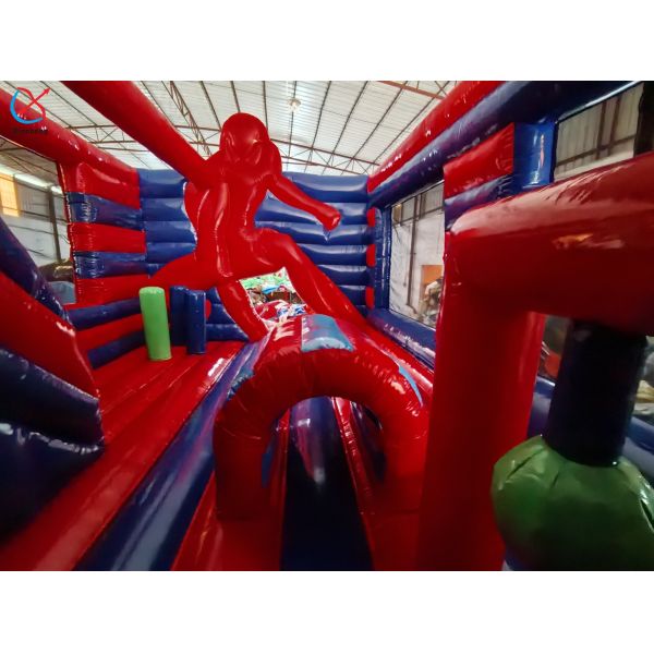 Factory Inflatable Spiderman Bounce House With Slide Combo Inflatable Castle