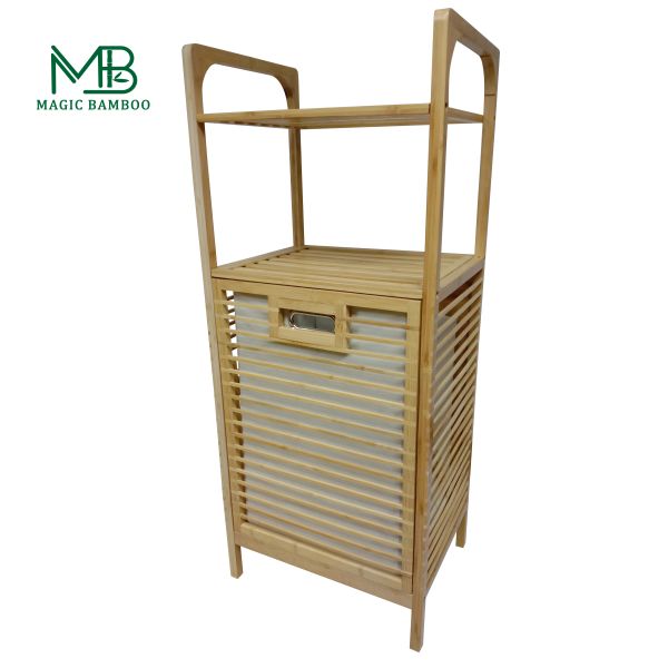 Natural Bamboo Laundry Basket Storage Bin Hamper Dirty Clothes