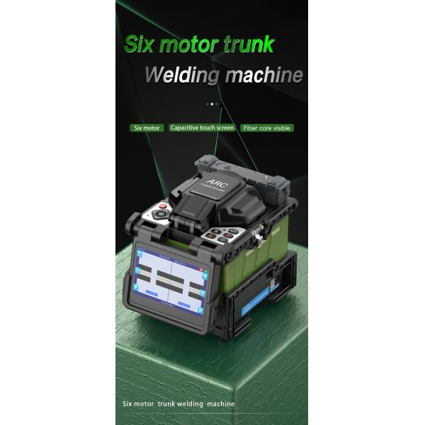 FONGKO Six Motors Core to Core Trunk Optical Fiber Fusion Splicer Full Automatic Intelligent FTTH Fiber Welding Machine