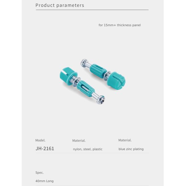 High Performance Minifix Connecting Bolts ODM For Knockdown Furniture