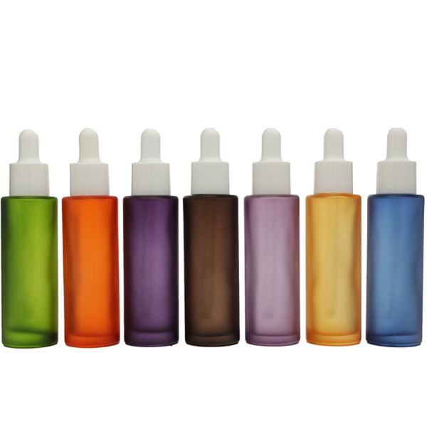 Custom Color 30ml Dropper Bottle Packaging Frosted For Hair Oil