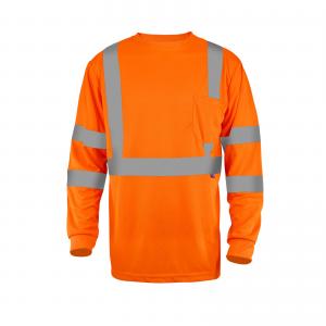 China Fluorescent Orange Road Safety Products Safety Hi Vis Long Sleeve Shirts on sale