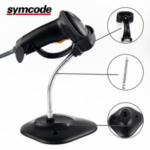 Best Symcode 1D Laser Scanner , Handheld Barcode Scanner With Stand Support Commands wholesale