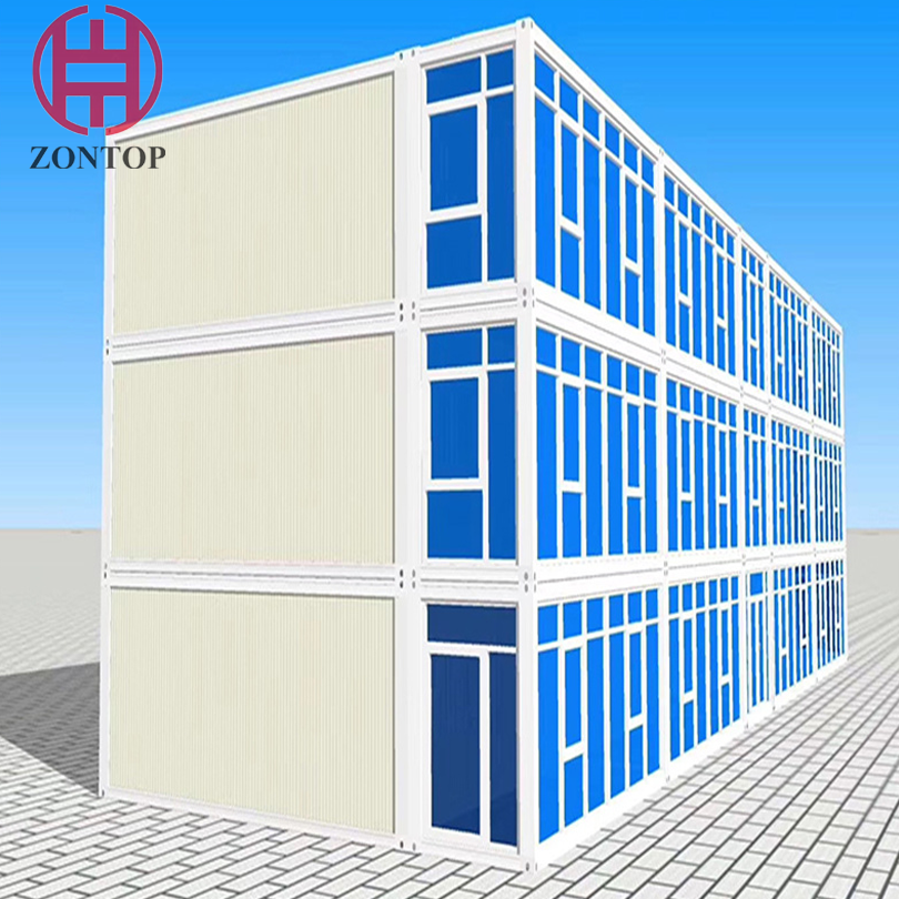 Zontop china factory detachable mobile prefab modular 20 ft 40ft shipping container houses homes