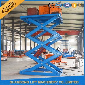 Small Electric Type Portable Hydraulic Fixed Mechanical Scissor Lift 1T - 30T Load Capacity