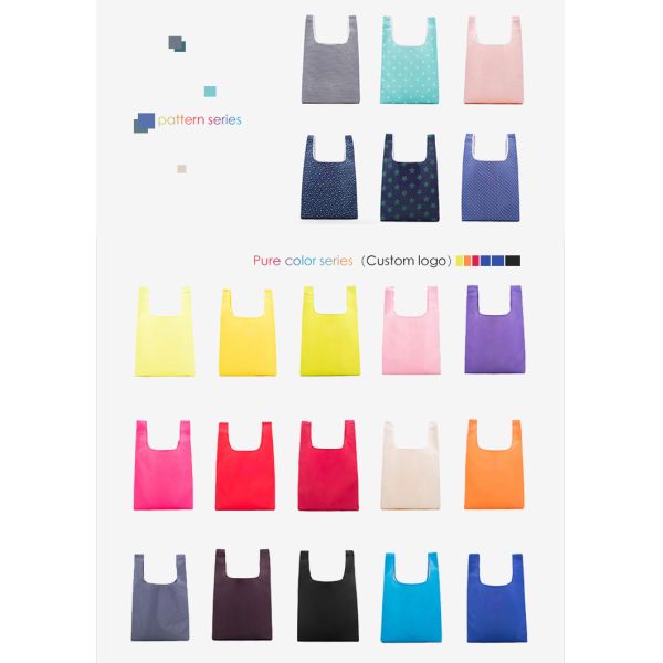 11*11cm Reusable Shopping Bags That Fold Into Themselves Foldable Tote Bag