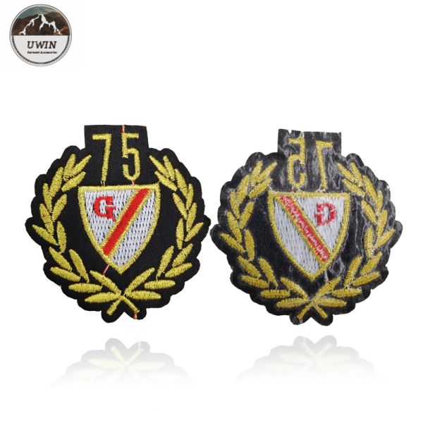 Letter Beads Iron On Embroidered Patches Merrowed Border Customized Size