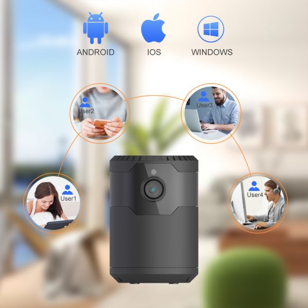 Mini indoor 1080P small button battery Power Audio pick up function 2.0MP surveillance battery camera