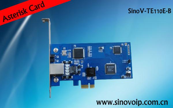 Cheap SinoV-TE110E-B 1 E1 2U class PCI-E digital asterisk card all function as digium for sale