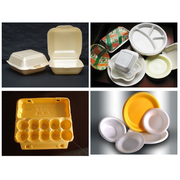 High Speed PS Foam Disposable Lunch Box Making Machine Forming Area 1000 * 1100mm