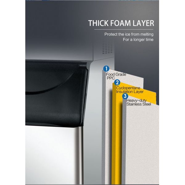 2023 New Ice Water Dispenser Crystal Ice Maker Machine Granular Nugget Ice Machine for bar Hospitality bar Cocktail