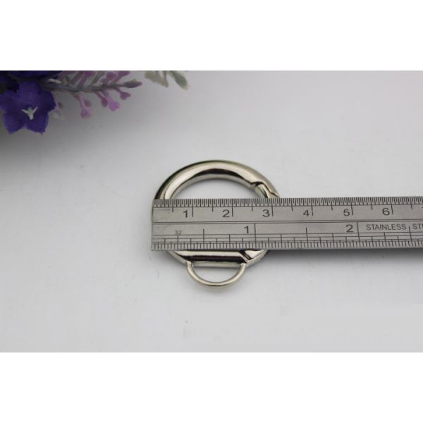 Custom 25MM size trigger snap clip metal gate clasp spring o ring for handbag