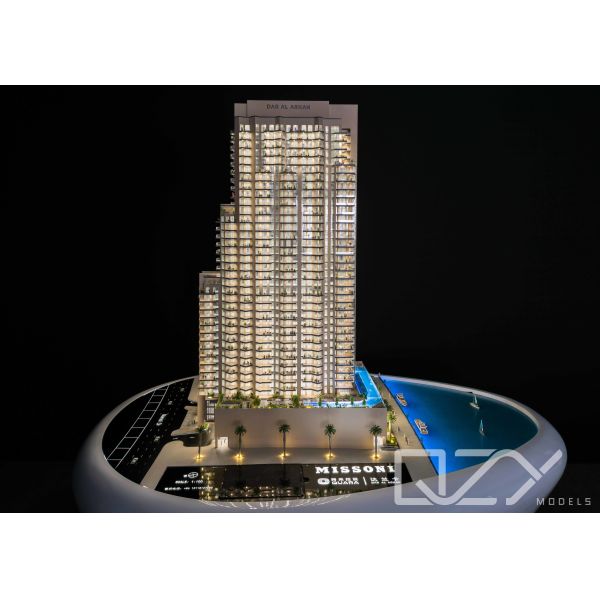 1/100 Scale Architectural Model Making Supplies 3D Building Missoni Dubai Residential
