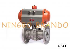 China 2'' Pneumatic Operated Flanged Ball Valve Stainless Steel 304 on sale