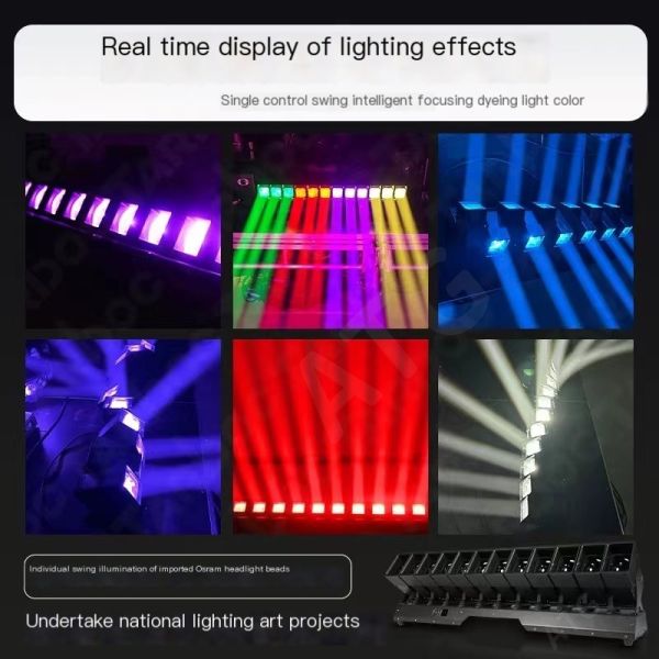12 Heads LED Bar Moving Head Light 3in1 Wave Beam Lighting For Stage Lighting