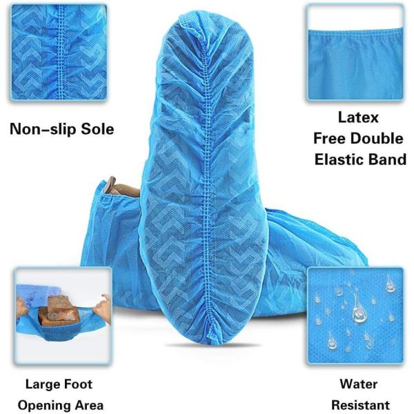 Durable Non-Slip Non-Skid Dust Proof Waterproof Disposable Boot Shoe Cover