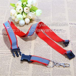 Secure reflective band lanyards with visibility at night, printed reflective