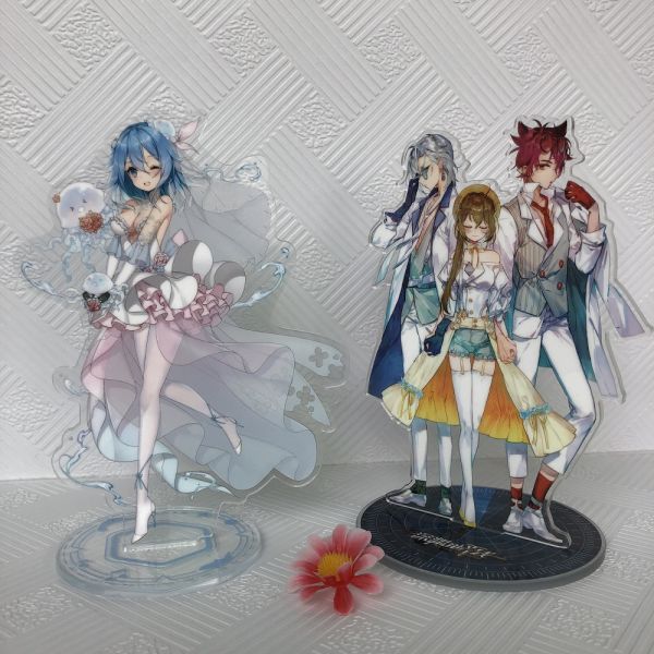 Anime offset Printing Acrylic Display Stand , Customized CNC cut acrylic Standee with logo/cartoon character printed