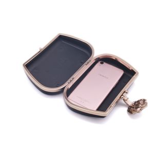 Irregular D Shape Clamshell Metal Clutch Frame For Wedding Bag