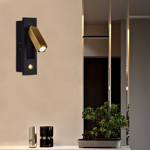 Bedroom embedded indoor LED wall lamp bedside reading lamp folding wall lamp villa bedrooma bedroom Angle adjustable wal